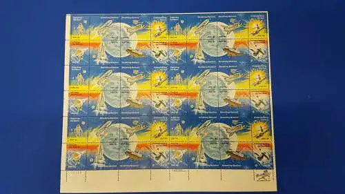 USA 1981 Mi.-Nr. 1481-1488 Space Shuttle Weltraumfahrt 48 Werte im ZD-Bogen ** 