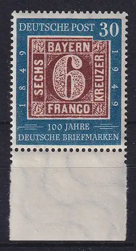 Bundesrepublik 1949 - 100 Jahre Briefmarken Mi.-Nr. 115 Unterrandstück **