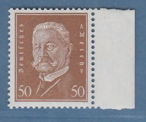 Deutsches Reich 1928 Freimarke 50 Pfg Hindenburg Mi.-Nr. 420 mit Seitenrand **