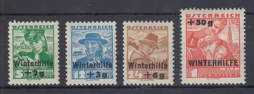 Österreich 1935 Winterhilfe Mi.-Nr. 613-16  Satz 4 Werte kpl **