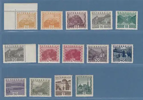 Österreich 1929 Landschaften Großformat Mi.-Nr. 498-511 kpl. Satz postfrisch **