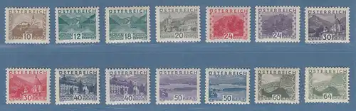 Österreich 1932 Landschaften Kleinformat Mi.-Nr. 530-543 kpl. Satz postfrisch **