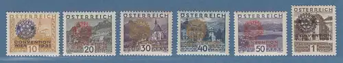 Österreich 1931 Rotary-Kongress Mi.-Nr. 518-523 Satz 6 Werte kpl. ** 
