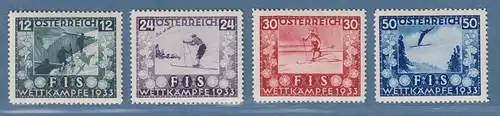 Österreich 1933 FIS-Wettkämpfe in Innsbruck, Mi.-Nr. 551-554 Satz 4 Werte ** 