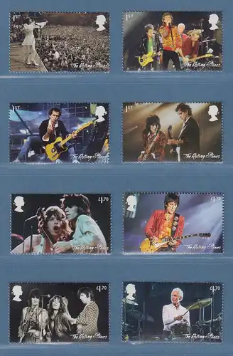 Großbritannien 2022  Briefmarken The Rolling Stones Satz 8 Werte postfrisch **