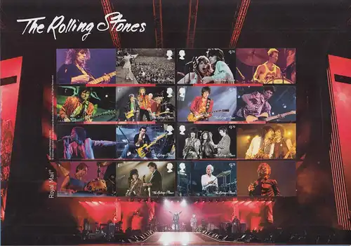 Großbritannien 2022 Briefmarken The Rolling Stones Bogen On Tour 