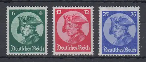 Dt. Reich 1933 Friedrich der Grosse Mi.-Nr. 479-81 Satz kpl. **