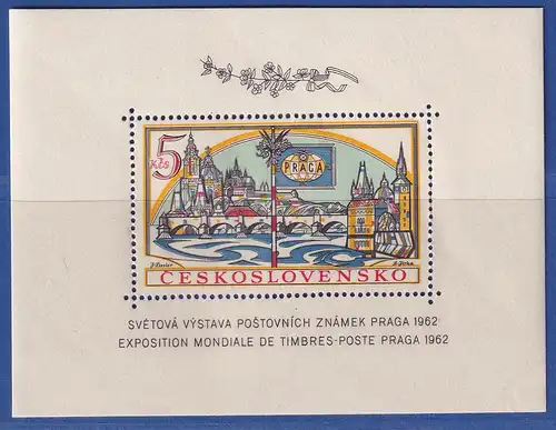 Tschechoslowakei 1962 Briefmarkenausstellung Prag Mi.-Nr. Block 18 A **