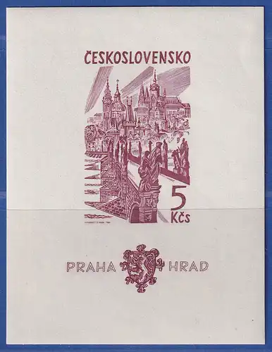 Tschechoslowakei 1964 - 1000 Jahre Prager Burg Mi.-Nr. Block 20 postfrisch **