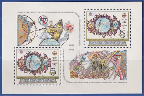 Tschechoslowakei 1982 UNO-Konferenz für Weltraumforschung Mi.-Nr. Block 49 **