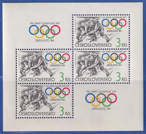 Tschechoslowakei 1984 Winterolympiade in Sarajevo Mi.-Nr. Block 57 postfrisch **