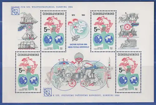 Tschechoslowakei 1984 - 110 Jahre Weltpostverein UPU  Mi.-Nr. Block 59 **