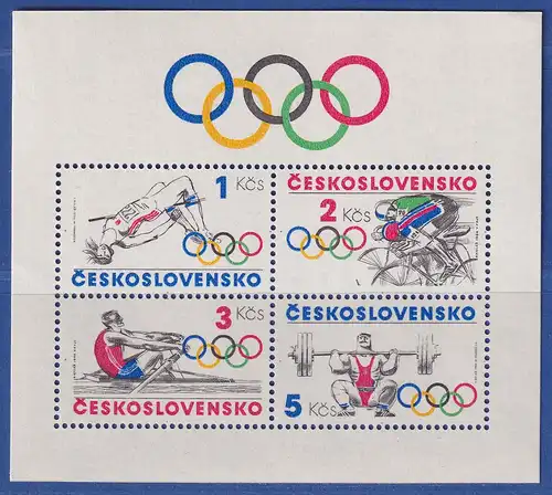 Tschechoslowakei 1984 Olympische Bewegung Mi.-Nr. Block 60 postfrisch **