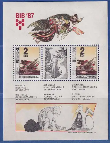 Tschechoslowakei 1987 Biennale für Kinderbuchillustrationen Mi.-Nr. Block 72 **