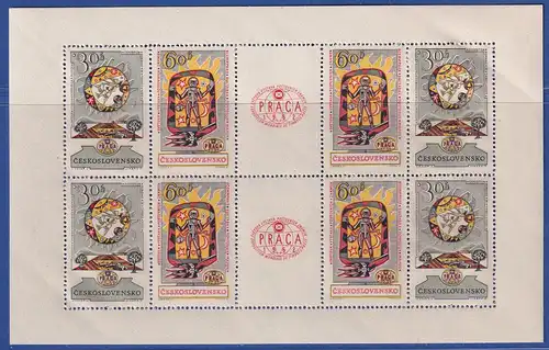 Tschechoslowakei 1962 Briefmarkenausstellung PRAGA Mi.-Nr.1355-1356 KLEINBOGEN**