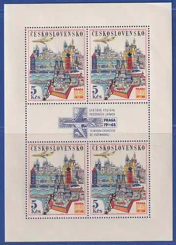 Tschechoslowakei 1967 Briefmarkenausstellung PRAGA Mi.-Nr. 1744 KLEINBOGEN **