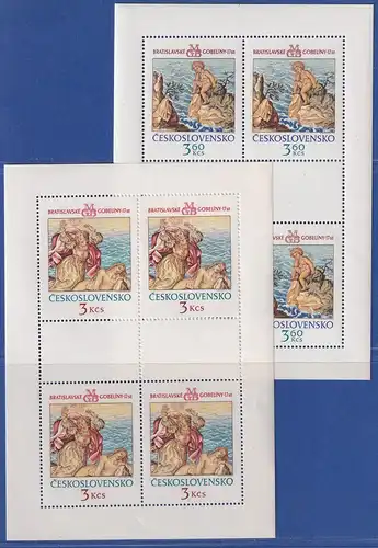 Tschechoslowakei 1976 Wandteppiche Bratislava Mi.-Nr.2319-2320 KLEINBOGENSATZ **