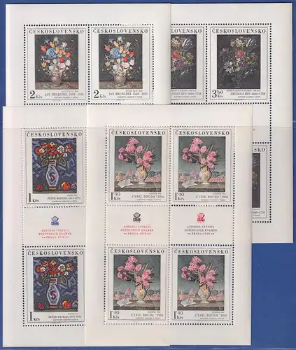 Tschechoslowakei 1976 Kunstwerke Mi.-Nr. 2351-2354 KLEINBOGENSATZ **