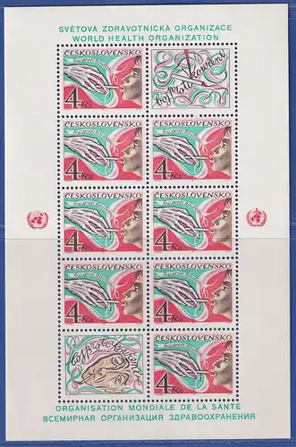 Tschechoslowakei 1981 Anti-Raucherkampagne Mi.-Nr. 2638 KLEINBOGEN postfrisch **