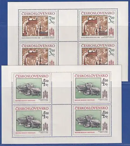 Tschechoslowakei 1985 Historisches Bratislava Mi.-Nr.2825-2826 KLEINBOGENSATZ **