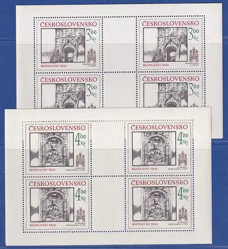 Tschechoslowakei 1986 Historisches Bratislava Mi.-Nr.2873-2874 KLEINBOGENSATZ **