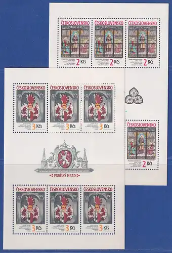 Tschechoslowakei 1987 Prager Burg Mi.-Nr. 2909-2910 KLEINBOGENSATZ **