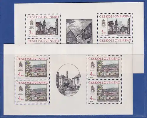 Tschechoslowakei 1988 Historisches Bratislava Mi.-Nr.2977-2978 KLEINBOGENSATZ **