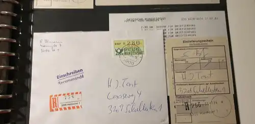 ATM 280Pfg aus STS Hannover auf R-Brief, Tages.-O vom Letzttag 31.7.84, ohne TQ