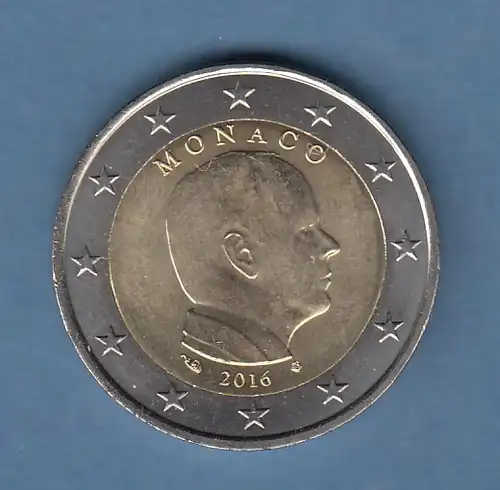 Monaco 2-Euro-Kursmünze Fürst Albert II. 2014 bankfr. unzirk. 