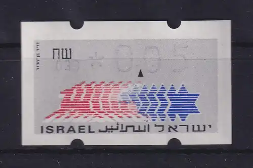 Israel Klüssendorf ATM mit Aut.-Nr. 033. 2.Papier, Passerverschiebung rote Farbe