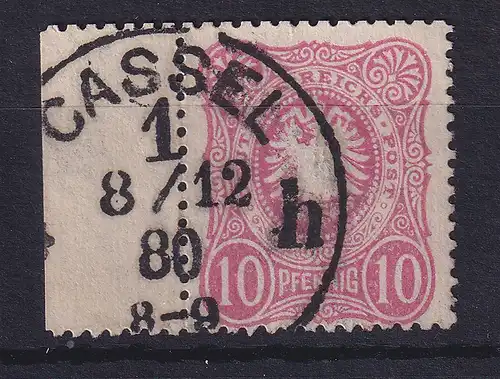 Dt. Reich 10 Pfennig Mi.-Nr. 41 a b Seitenrandstück links, gestempelt, gepr. BPP