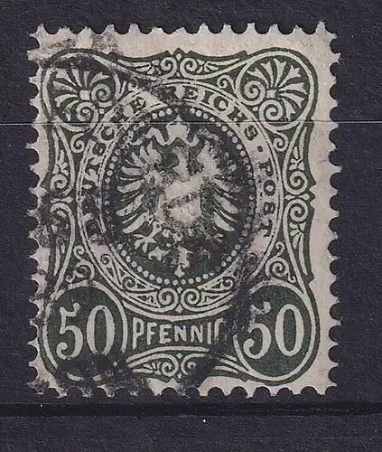 Dt. Reich 50 Pfennig Mi.-Nr. 44 II d C, gestempelt, geprüft BPP