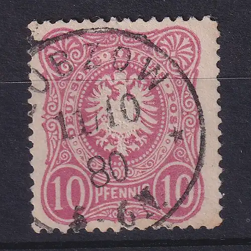 Dt. Reich 10 Pfennig Mi.-Nr. 41 I a D mit Plattenfehler V, O, geprüft BPP