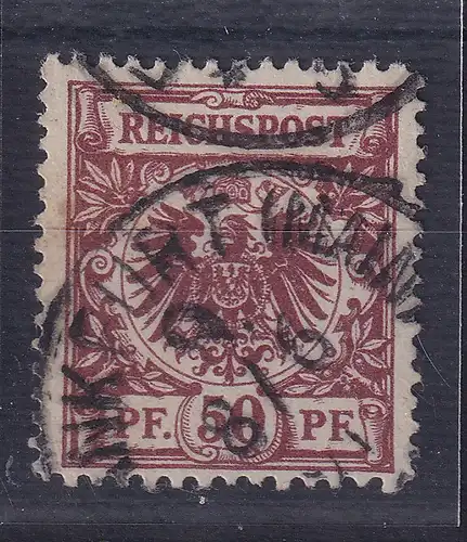 Dt. Reich 50 Pf Krone/Adler Mi.-Nr. 50 d D, gestempelt, geprüft BPP