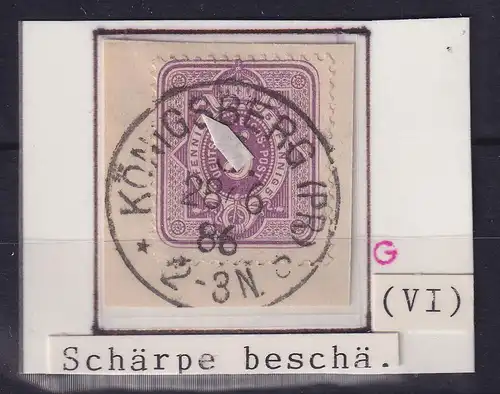 Dt. Reich 5 Pfennig Mi.-Nr. 40 Plattenfehler VI, gestempelt, geprüft BPP