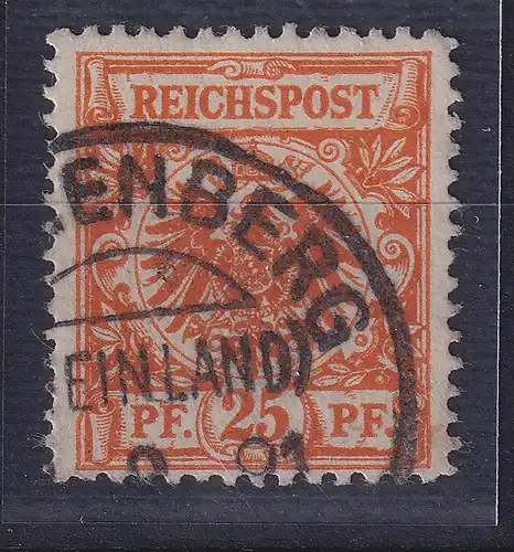 Dt. Reich 25 Pf Krone/Adler Mi.-Nr. 49 a D, gestempelt, geprüft BPP