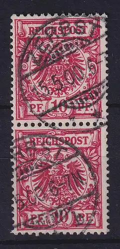 Dt. Reich 10 Pf Krone/Adler Mi.-Nr. 47 d b, senkr. Paar, O, geprüft BPP