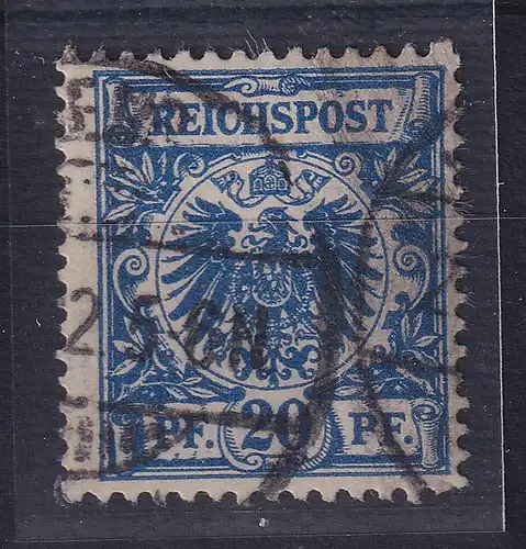 Dt. Reich 20 Pf Krone/Adler Mi.-Nr. 48 b D, gestempelt, geprüft BPP