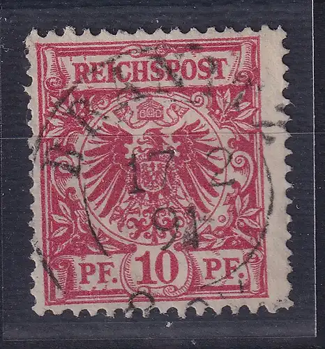 Dt. Reich 10 Pf Krone/Adler Mi.-Nr. 47 b B, gestempelt, geprüft BPP