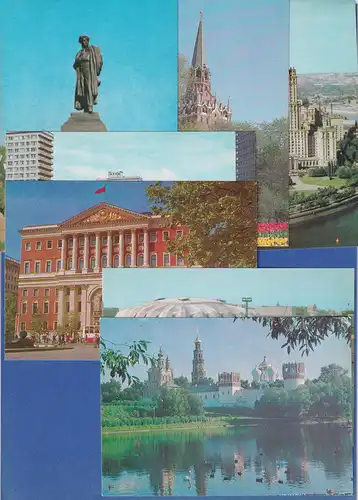 Set 7 schöne Ansichtskarten MOSKAU um 1979/80