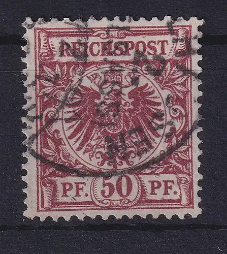 Dt. Reich 50 Pfennig Krone/Adler Mi.-Nr. 50 b x, gestempelt, geprüft BPP