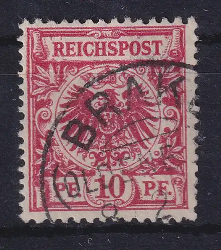 Dt. Reich 10 Pfennig Krone/Adler Mi.-Nr. 47 b x, gestempelt, geprüft BPP