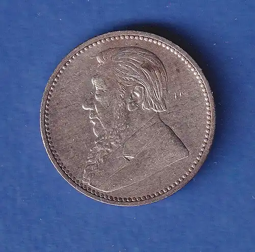 Südafrika 1896 Silbermünze 6 Pence Paul Krüger 2,8g/Àg925