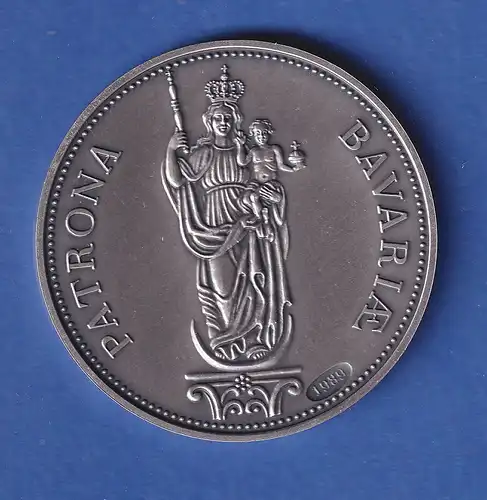 Silbermedaille 1989 König Maximilian II. von Bayern PATRONA BAVARIAE 20g Ag999