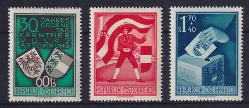 Österreich 1950 Volkswahlen Mi.-Nr. 952-954 postfrisch **