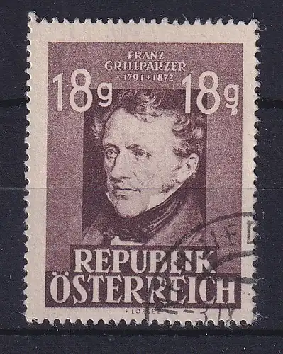Österreich 1947 Franz Grillparzer Mi.-Nr. A 802 PF I gestempelt