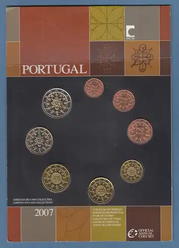 Portugal EURO-Kursmünzensatz Jahrgang 2007 bankfrisch / unzirkuliert