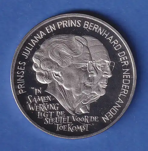 Niederlande 1994 Silbermünze Juliana und Bernhard 25 ECU ca. 25g Ag925 PP