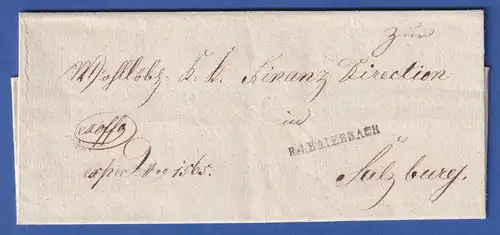Bayern Vorphila-Brief mit Rayon-Stempel R4.BAIERBACH  1817