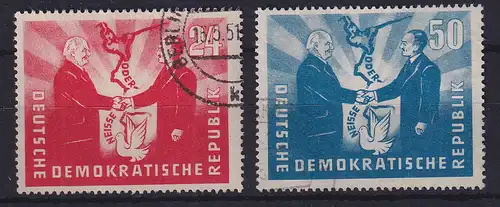 DDR 1951 Bierut und Pieck Mi.-Nr. 284-285, gestempelt 